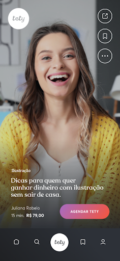 Android application Tety: fale com quem você segue screenshort