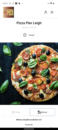 Android application Pizza Pier Leigh screenshort