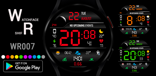 WR 007 Digital Watch Face screenshot 1
