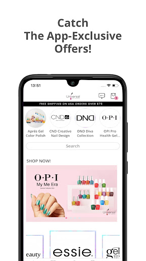 Android application Universal Nail Supplies screenshort