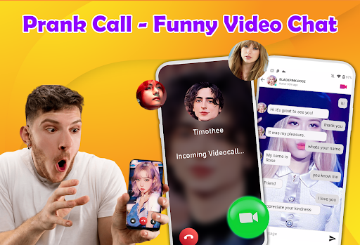 Android application Prank Call - Funny Video Chat screenshort