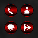Cover Image of Скачать Delight Red Icon Pack  APK