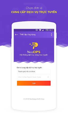 Android application NSS OPS - Dịch vụ công trực tu screenshort