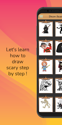 Android application How to Draw Scary Monsters screenshort