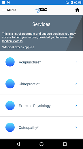 myTAC Screen 2