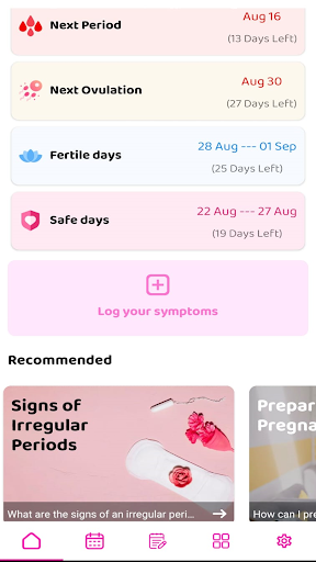 Period Tracker MIA Ovulation Screen 2