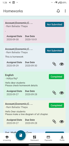 Android application Motherland Secondary School screenshort