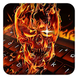 Flaming Skull Typewriter icon