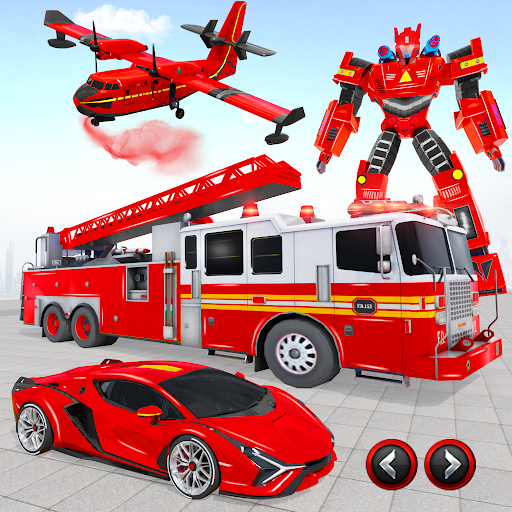 Fire Truck Robot Car Game screenshots 1