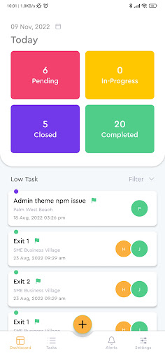 PARKONIC Task Management Screen 2