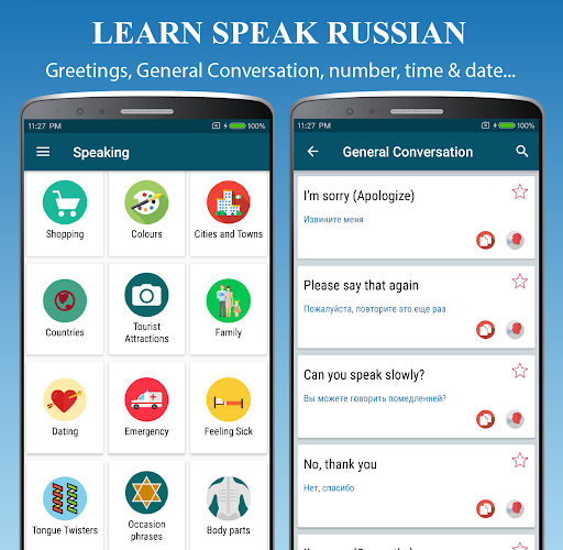 Learn Speak Russian - Speaking Screen 2