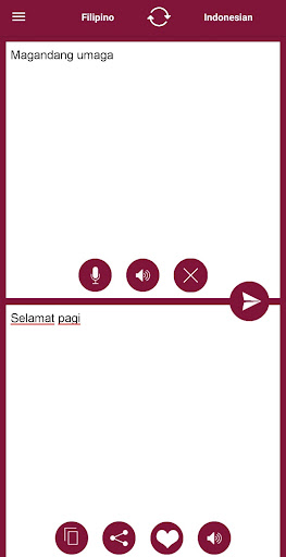 Indonesian-Filipino Translator Screen 2