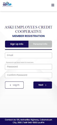 AECC Portal Screen 2