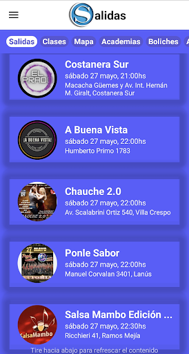 Salidas Screen 3