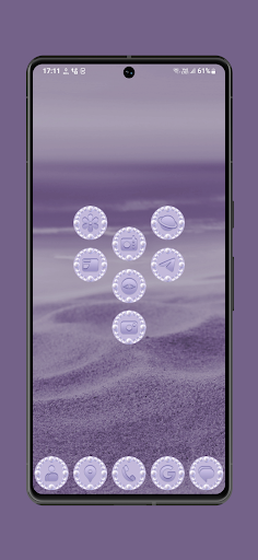Screenshot of Lavender Pearls Icon Pack