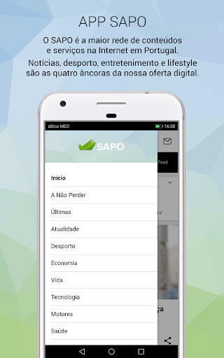 Screenshot of SAPO