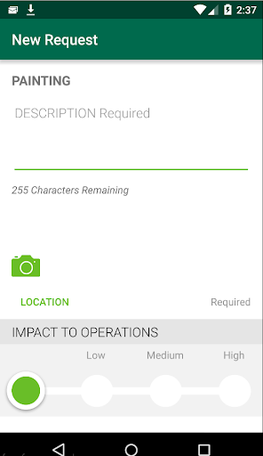 CBRE GWS Service Request Screen 2