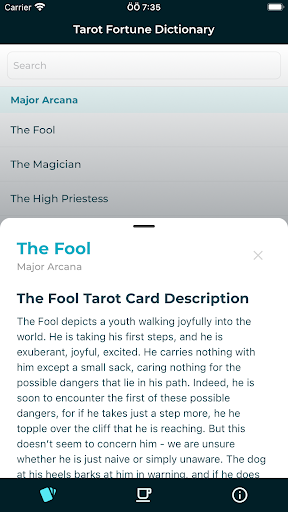Tarot & Fortune Dictionary Screen 2