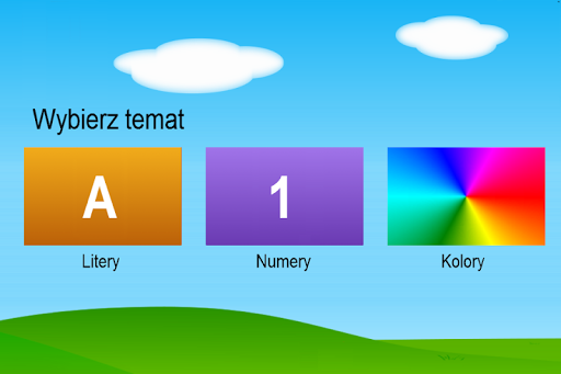 Android application Polskie Litery Numery Kolory screenshort