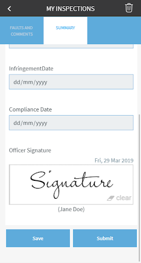 Altus Inspections Screen 3