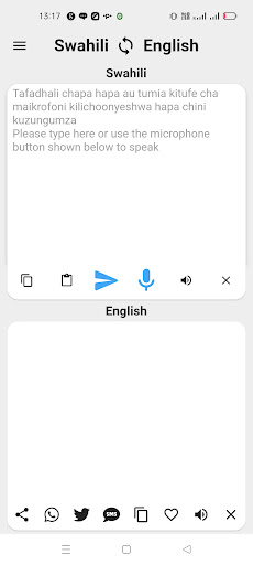 Android application Swahili To English Translator screenshort