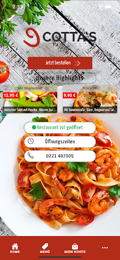 Android application Restaurant Cottas screenshort