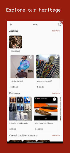 Android application Pashione screenshort