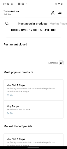 The Market Place Fish Bar Screen 3
