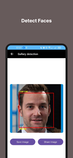 Android application Face Detector screenshort