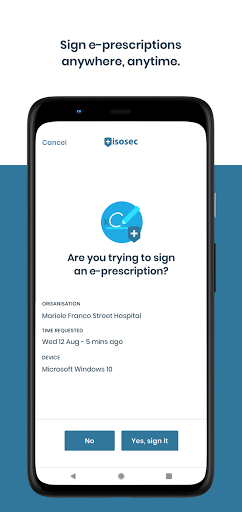 Isosec Authenticator Screen 3