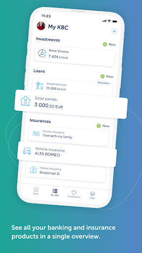 Screenshot of KBC Brussels Mobile