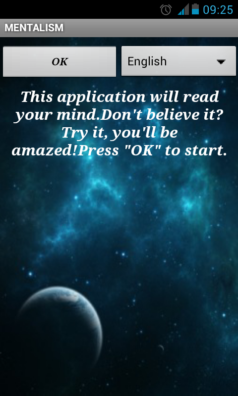 Android application Mentalism  - MAGIC GAME screenshort
