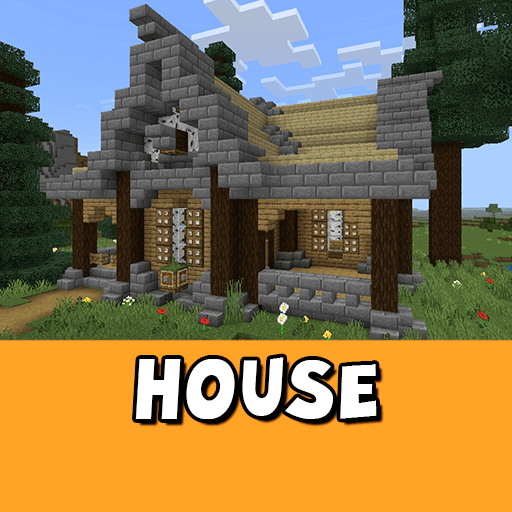 Houses map for minecraft logo