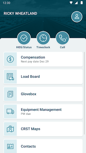 Android application CRST Driver F1rst screenshort