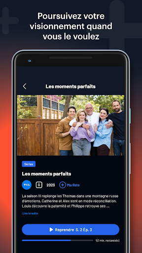 Android application TVA+ screenshort