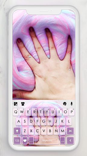 Android application Purple ASMR Slime Keyboard Bac screenshort