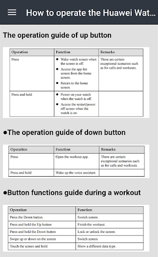 Android application Huawei watch gt 2 guide screenshort