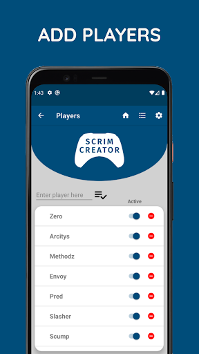 Android application Scrim Creator screenshort
