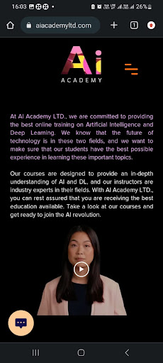 Android application Ai Academy | London screenshort