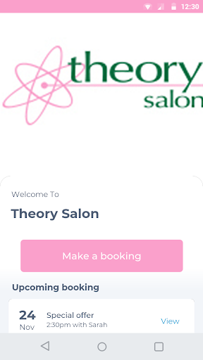 Android application Theory Salon screenshort