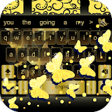 Gold Butterfly Shining Keyboard Theme icon