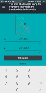 Area of a triangle calculator