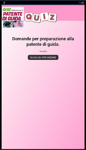 Android application Patente quiz screenshort