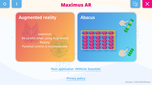 Android application Maximus AR screenshort