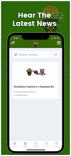Portlaoise Panthers BC Screen 2