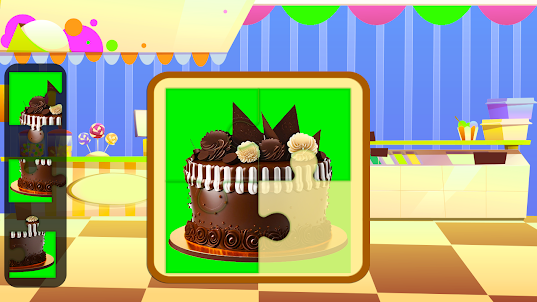 Cake Jigsaw Puzzle Solve 2D