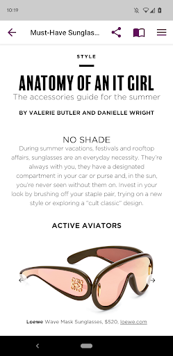 Android application ESSENCE Magazine screenshort
