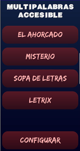 Android application Multipalabras Accesible screenshort