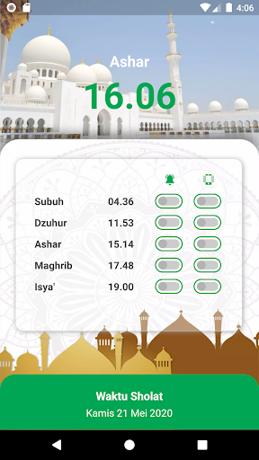 Android application Aplikasi Penegak Sholat screenshort