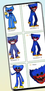 How to draw Huggy